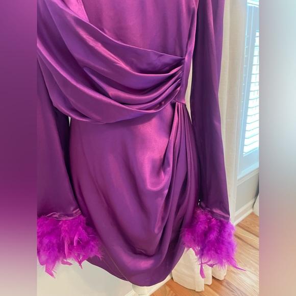 BRONX AND BANCO WOMEN'S NADINE MINI DRESS PURPLE SIZE LARGE NWT - Picture 5 of 16